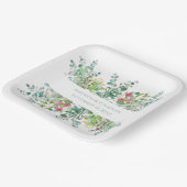 の結婚フローラエレガントの緑の水の色の名前 ペーパープレート (傾斜あり)