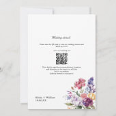 の結婚フローラガーデンQRコードをすべて1つにまとめる 招待状 (裏面)