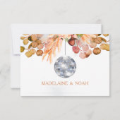 の結婚フローラディスコボール日付を保存 セーブザデート (裏面)