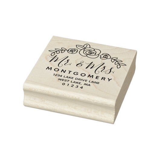 の結婚フローラバラミセス・差出人住所 ラバースタンプ (スタンプ)