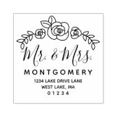 の結婚フローラバラミセス・差出人住所 ラバースタンプ (インプリント)