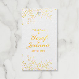 の結婚フローラフォイルメッセージカード ギフトタグ