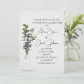 の結婚フローラブーケオンダマスク 招待状 (スタンド正面)