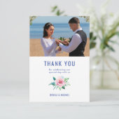 の結婚フローラブーケ写真サンキューカード サンキューカード (スタンド正面)