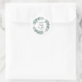 の結婚フローララウンドステッカー ラウンドシール (バッグ)