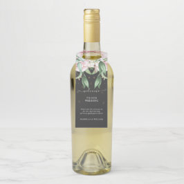 の結婚フローララグジュアリーブラック&ピンク ボトルネックタグ