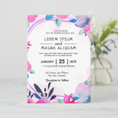 の結婚フローラ招待カードの日付を保存 招待状 (スタンド正面)