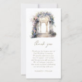 の結婚フローラArch写真サンキューカード サンキューカード (正面)