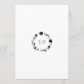 の結婚ブライダルアドバイスカードネイビーブルーワイルドフラワー アドバイスカード (裏面)