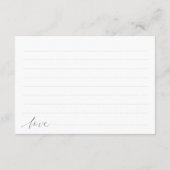 の結婚ブライダルシャワーアドバイスカードNavy Water Color アドバイスカード (裏面)