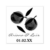 の結婚ブライダルシャワーオレンジの柑橘系ハンドドロード セルフインキングスタンプ (デザイン)