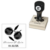 の結婚ブライダルシャワーオレンジの柑橘系ハンドドロード ラバースタンプ (押印)