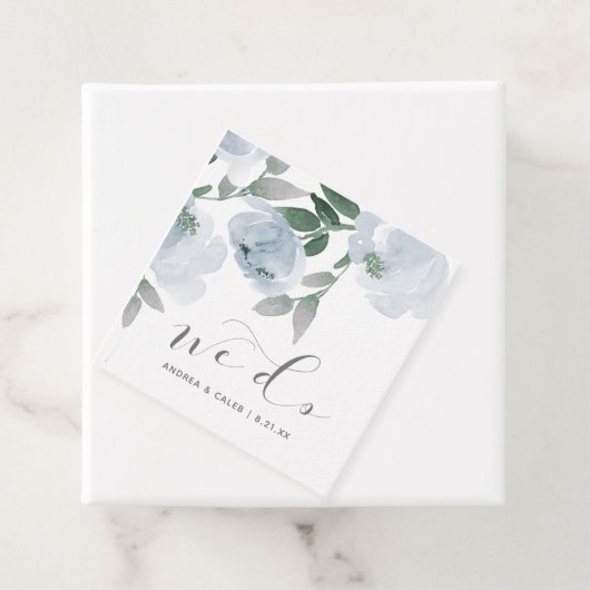 の結婚ブライダルシャワーダスティブルーウォーター色フローラ フェイバータグ (インサイチュ)