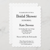 の結婚ブライダルシャワープレーン招待状カード 招待状 (正面/裏面)