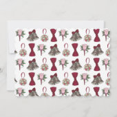 の結婚ブライダルシャワー婚約パーティシルバーベル 招待状 (裏面)