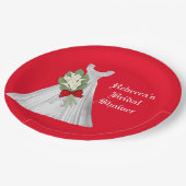の結婚ブライダルシャワー紙プレート ペーパープレート (アングル)