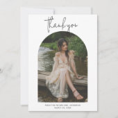 の結婚ブライダルシャワーArch Photo Script サンキューカード (正面)