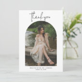 の結婚ブライダルシャワーArch Photo Script サンキューカード (スタンド正面)