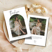 の結婚ブライダルシャワーArch Photo Script サンキューカード