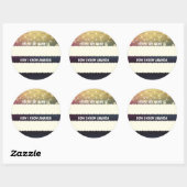 の結婚ブライダルシャワーHello Nameタグの確認方法 ラウンドシール (シート)