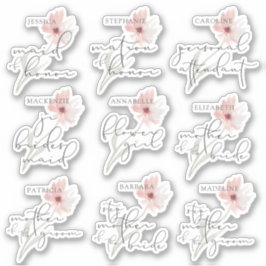 の結婚ブライダルパーティのEntourageタパーソナライズされたイトル シール