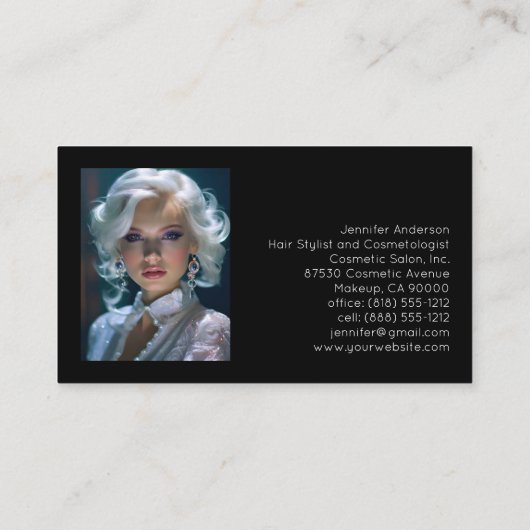 の結婚ブライダル美容師メイクアップ美容師 名刺 (裏面)