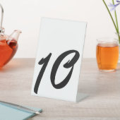 の結婚ブラックテーブル番号10ペデスタル記号 台座サイン (インサイチュ)