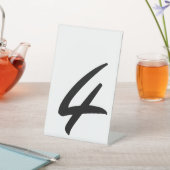 の結婚ブラックテーブル番号4ペデスタル記号 台座サイン (インサイチュ)