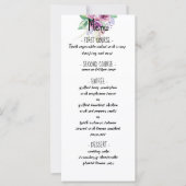 の結婚ブラックドレスピンクの水色バラメニュー (正面)