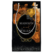 の結婚ブラックラグジュアリーお願い スモールペーパーバッグ (正面)