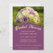 の結婚ブーケのブライダルシャワー招待 招待状 (正面)