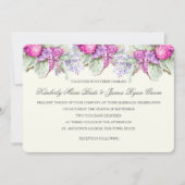 の結婚ブーケの水彩 招待状 (正面)