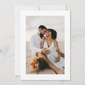 の結婚ブーケは日付カードを保存 – ソフト開花 セーブザデート (裏面)