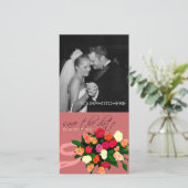 の結婚ブーケ写真Save the Date Cards セーブザデート (スタンド正面)