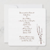 の結婚プッシウィローリース 招待状 (裏面)