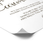 の結婚プラグ抜き式のサイン ポスター (角)