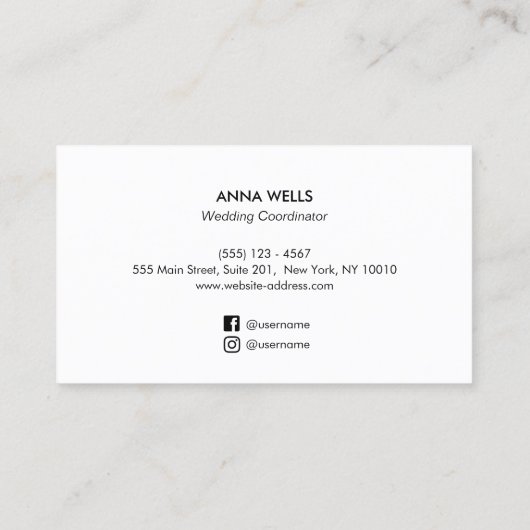 の結婚プランナー 名刺 (裏面)