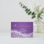 の結婚プレイスカードきらめくはWave Purple プレイスカード (スタンド正面)
