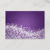 の結婚プレイスカードきらめくはWave Purple プレイスカード (裏面)