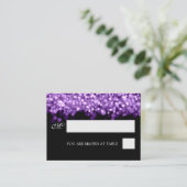 の結婚プレイスカードパープルライト プレイスカード (スタンド正面)