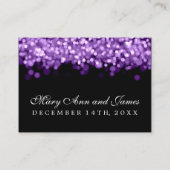 の結婚プレイスカードパープルライト プレイスカード (裏面)