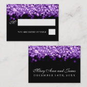 の結婚プレイスカードパープルライト プレイスカード (正面/裏面)