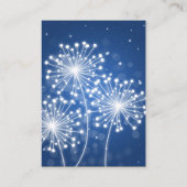 の結婚プレイスカード夏の輝くサファイアブルー プレイスカード (裏面)