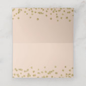 の結婚プレイスカード金ゴールドグリッター紙吹雪赤面 プレイスカード (内部開封)