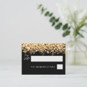 の結婚プレイスカード金ゴールド灯 プレイスカード (スタンド正面)