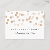 の結婚プレイスカード銅箔グリッター灯 プレイスカード (裏面)