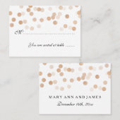 の結婚プレイスカード銅箔グリッター灯 プレイスカード (正面/裏面)