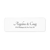 の結婚プロフェッショナルエレガントホワイトモダン ラベル (正面)
