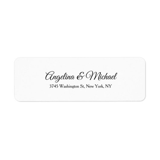 の結婚プロフェッショナルクラシカルエレガント手書き ラベル (正面)