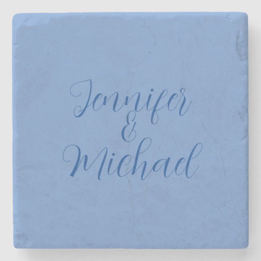 の結婚プロフェッショナルクラシカルブルー書道 ストーンコースター (正面)